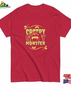 Halloween Creepy Monster Men's Classic Tee Unisex T-Shirt 3 Halloween Creepy Monster Mens Classic Tee Unisex T Shirt 4