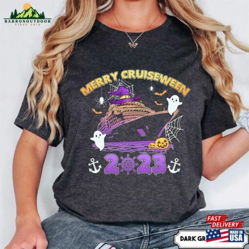 Halloween Cruise 2023 Shirt Merry Cruiseween Family Group Shirts Spooky Matching Tshirt Unisex T-Shirt