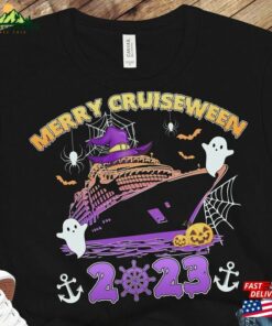Halloween Cruise 2023 Shirt Merry Cruiseween Family Group Shirts Spooky Matching Tshirt Unisex T-Shirt