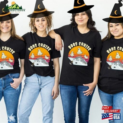 Halloween Cruise Shirt Funny Boos Crew Shirts Matching Family Group Sweatshirt T-Shirt