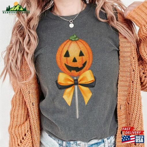 Halloween Cute Candy Jack O Lantern Lollipop Comfort Colors T-Shirt Unisex Hoodie