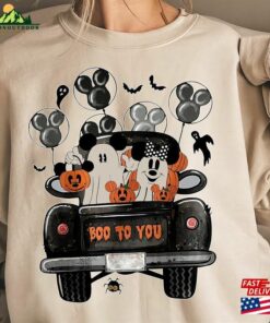 Halloween Disney Balloon Mickey Minnie Sweatshirt Boo To You Unisex T-Shirt Spooky Season Comfort Color Shirt Hoodie