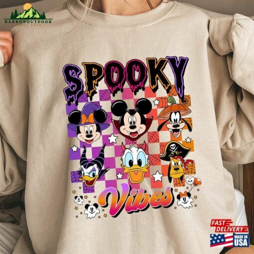 Halloween Disney Spooky Vibes Shirt Mickey And Friends Sweatshirt Hoodie Happy Classic