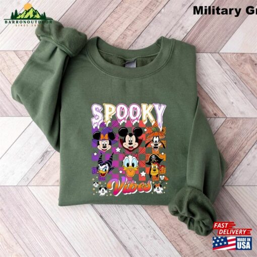 Halloween Disney Spooky Vibes Shirt Mickey And Friends Sweatshirt Hoodie Happy Classic