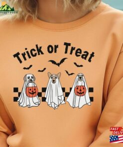 Halloween Dog Ghost Shirt Sweatshirt Classic Unisex