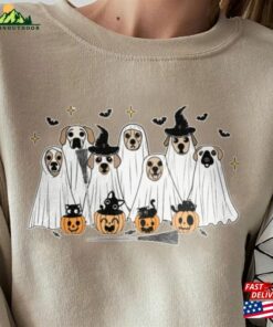 Halloween Dog Sweatshirt Ghost Shirt 2023 Happy Unisex Classic
