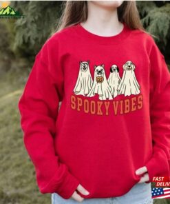 Halloween Dog Sweatshirt Sweater Ghost Shirt T-Shirt Unisex