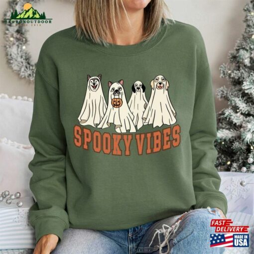 Halloween Dog Sweatshirt Sweater Ghost Shirt T-Shirt Unisex