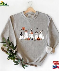 Halloween Dog Sweatshirt Womens Ghost T-Shirt Unisex 2 Halloween Dog Sweatshirt Womens Ghost T Shirt Unisex 3