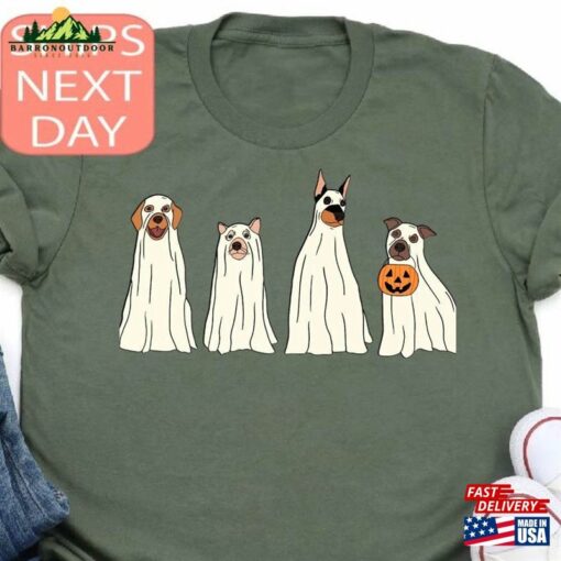 Halloween Ghost Dog T-Shirt Shirt Sweatshirt Classic