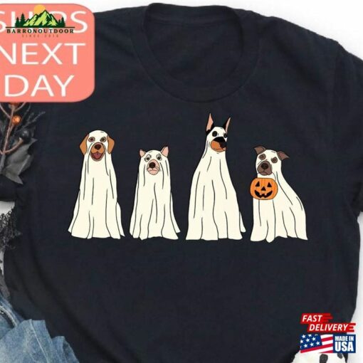 Halloween Ghost Dog T-Shirt Shirt Sweatshirt Classic