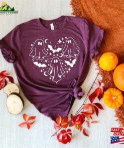 Halloween Ghost Heart Shirt Cute Theme For Women 2023 Pumpkin Season Unisex Classic 3