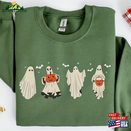 Halloween Ghost Sweatshirt Sweater 2023 Happy Unisex Classic