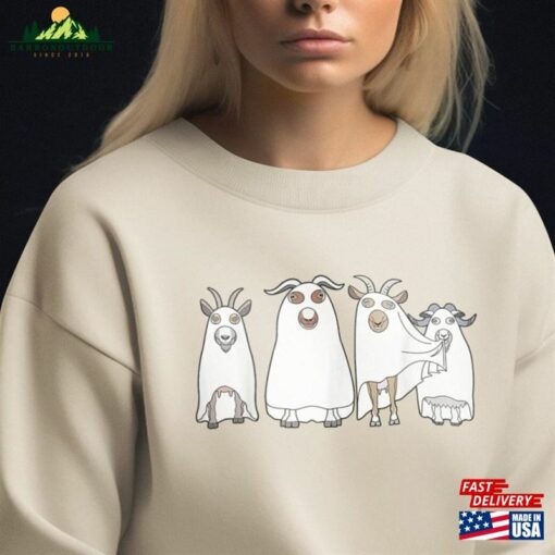 Halloween Goat Sweatshirt Sweater 2023 Happy Hoodie