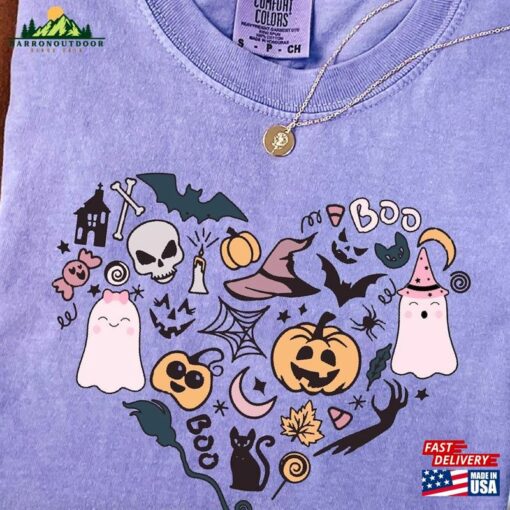 Halloween Hearth Shirt Gift For Moms Cute T-Shirt Pumpkin Sweatshirt Hoodie