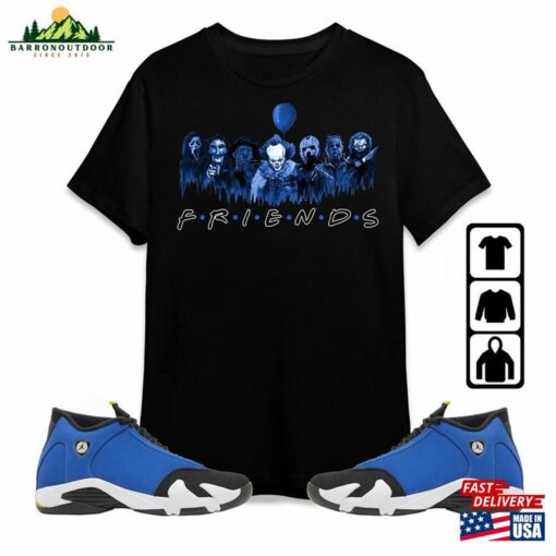 Halloween Horror Characters Friends Tee Shirt Mid Jordan 14 Laney Match Hoodie Classic