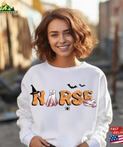 Halloween Nurse Shirt Spooky Nursing Sweatshirt Life Hoodie T-Shirt