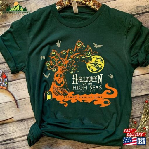 Halloween On The High Seas Disney Cruise Line Shirt Halfway To 2023 Mickey T-Shirt Unisex