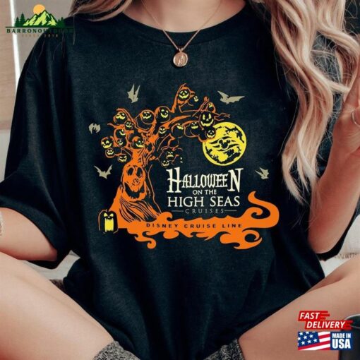 Halloween On The High Seas Disney Cruise Line Shirt Halfway To 2023 Mickey T-Shirt Unisex