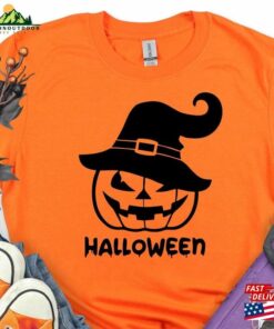 Halloween Pumpkin Face Shirts Funny T-Shirt Tops 2023 Trick Or Treat Hoodie