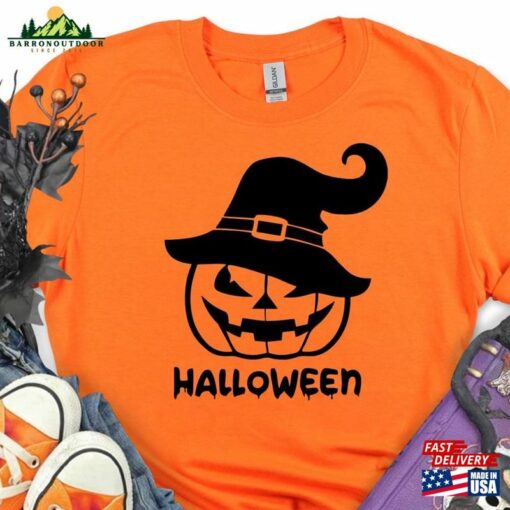 Halloween Pumpkin Face Shirts Funny T-Shirt Tops 2023 Trick Or Treat Hoodie