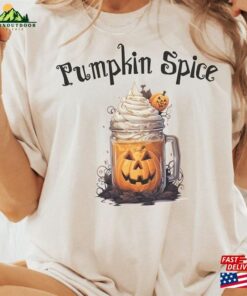 Halloween Pumpkin Spice Shirt Coffee Lover Cute Gift Unisex T-Shirt