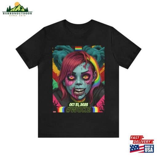 Halloween Rainbow Zombie Funny Shirt Unisex Classic