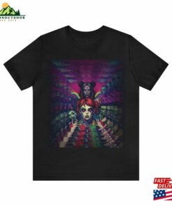 Halloween Rainbow Zoom Zombies Scary Artistic Graphic Shirt T-Shirt Classic