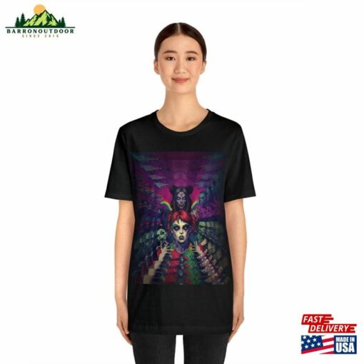 Halloween Rainbow Zoom Zombies Scary Artistic Graphic Shirt T-Shirt Classic