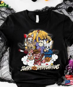 Halloween Scare Chihuahuas Horror Characters Vintage T-Shirt Dog Shirt Lovers Sweatshirt Unisex