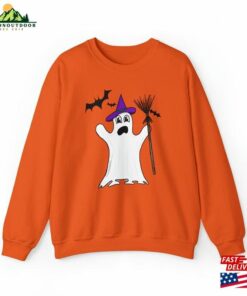 Halloween Scared Witch Ghost Print Crewneck Sweatshirt Unisex T-Shirt Classic Halloween Scared Witch Ghost Print Crewneck Sweatshirt Unisex T-Shirt Classic