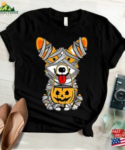 Halloween Shirt Cute Welsh Corgi Mummy Dog Happy Classic Unisex