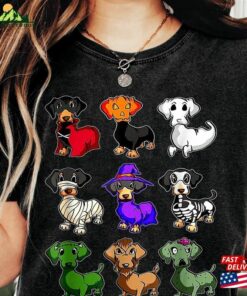 Halloween Shirt Dachshund Happy Hallowiener Classic Hoodie