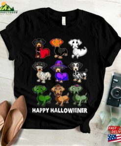 Halloween Shirt Dachshund Happy Hallowiener Classic Hoodie