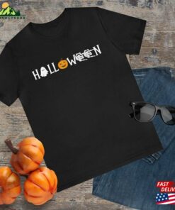 Halloween Shirt For Men Statement T-Shirt With Pumpkin Ghost And Skeleton Hands Hoodie