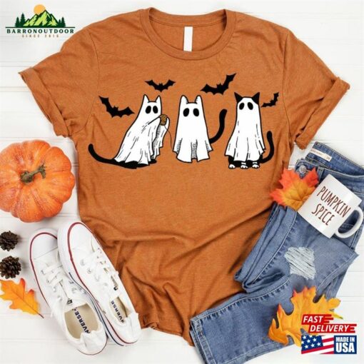 Halloween Shirt Ghost Cat Hoodie Classic