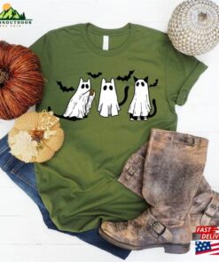 Halloween Shirt Ghost Cat Hoodie Classic