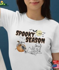 Halloween Shirt Skeleton Spooky Season Hoodie Classic
