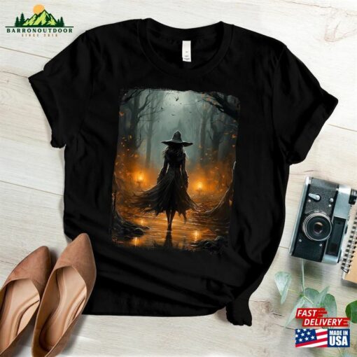 Halloween Shirt Walking The Forest Gothic Happy Hoodie T-Shirt