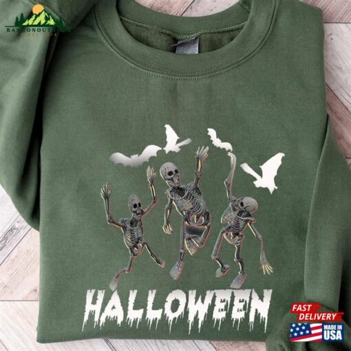 Halloween Skeletons Spooky Scary Trick Or Treat Monsters Sweatshirt Hoodie Classic