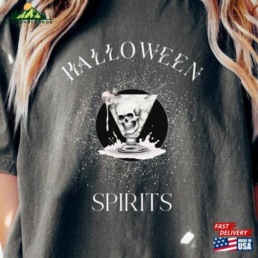 Halloween Spirits Drinking T-Shirt Comfort Colors Party Tshirt Classic Unisex