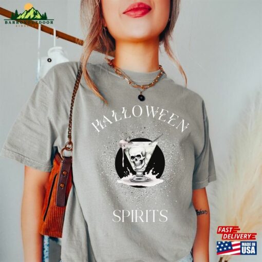 Halloween Spirits Drinking T-Shirt Comfort Colors Party Tshirt Classic Unisex