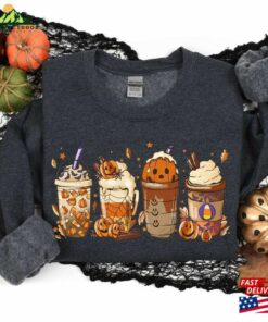 Halloween Spooky Coffee Sweater Witch Shirt Lover Sweatshirt T Shirt Hoodie 4