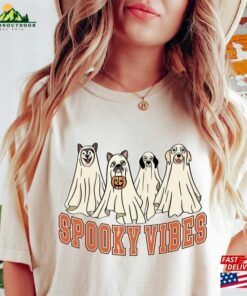 Halloween Spooky Season Sweatshirt Retro Sweater Ghost T-Shirt Hoodie