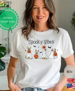 Halloween Spooky Vibes T-Shirt Dog Shirt 2023 Happy Hoodie Unisex
