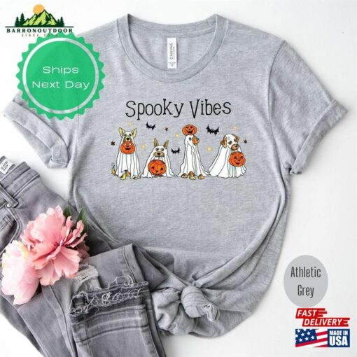 Halloween Spooky Vibes T-Shirt Dog Shirt 2023 Happy Hoodie Unisex