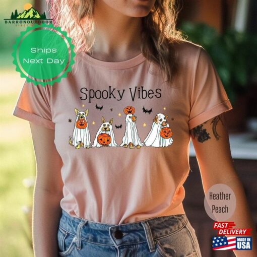 Halloween Spooky Vibes T-Shirt Dog Shirt 2023 Happy Hoodie Unisex