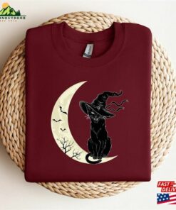 Halloween Sweatshirt Black Cat Shirt Sweater Classic 3