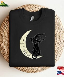 Halloween Sweatshirt Black Cat Shirt Sweater Classic 4