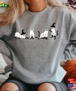 Halloween Sweatshirt Cat Ghost Shirt Classic Halloween Sweatshirt Cat Ghost Shirt Classic